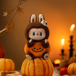 Happy Halloween Party Labubu-Sitting Pumpkin Vinyl Plush Pendant (ONLINE ORDER ONLY)