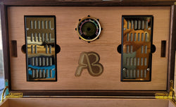 Cigar Humidor - Zebrawood with Spanish Cedar Lining - 80 Capacity (ONLINE ORDER ONLY)