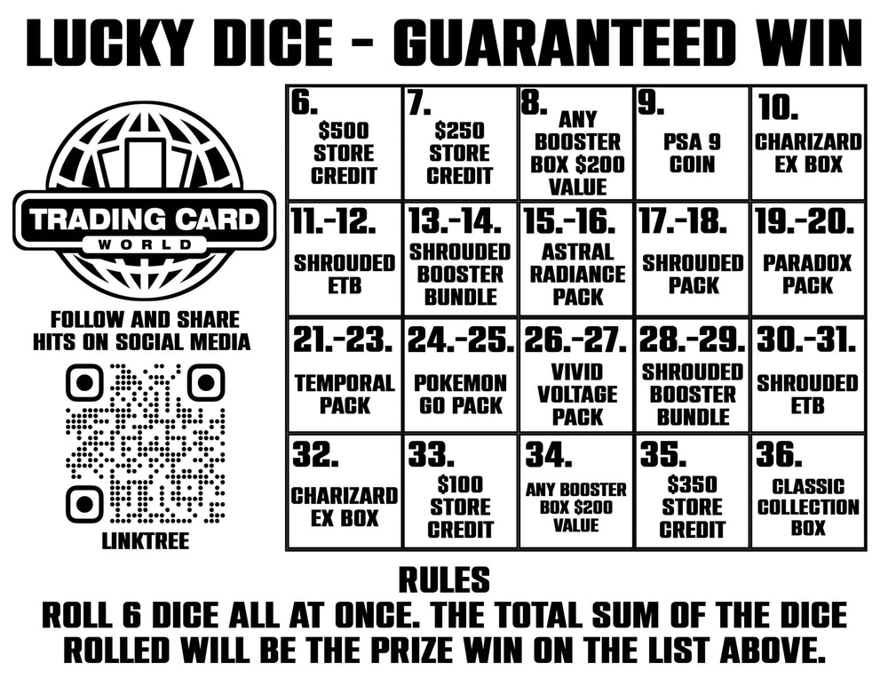 Dice Roll (ONLINE ORDER ONLY)