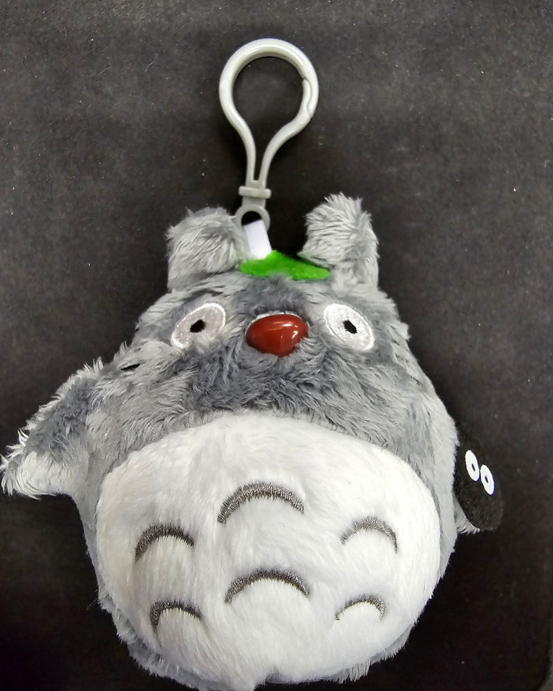 4.5" Grey Totoro Studio Ghibli Plush Backpack Clip