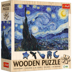 Trefl Wood Craft 200 Piece Wooden Puzzle - The Starry Night - Vincent van Gogh (ONLINE ORDER ONLY)