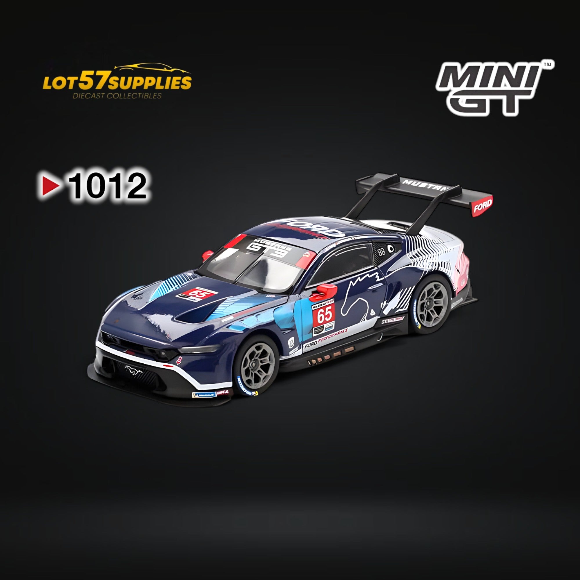 (Pre-Order) Mini-GT Ford Mustang GT3 #65 2024 IMSA Daytona 24 Hrs #1012 1:64 (ONLINE ORDER ONLY)