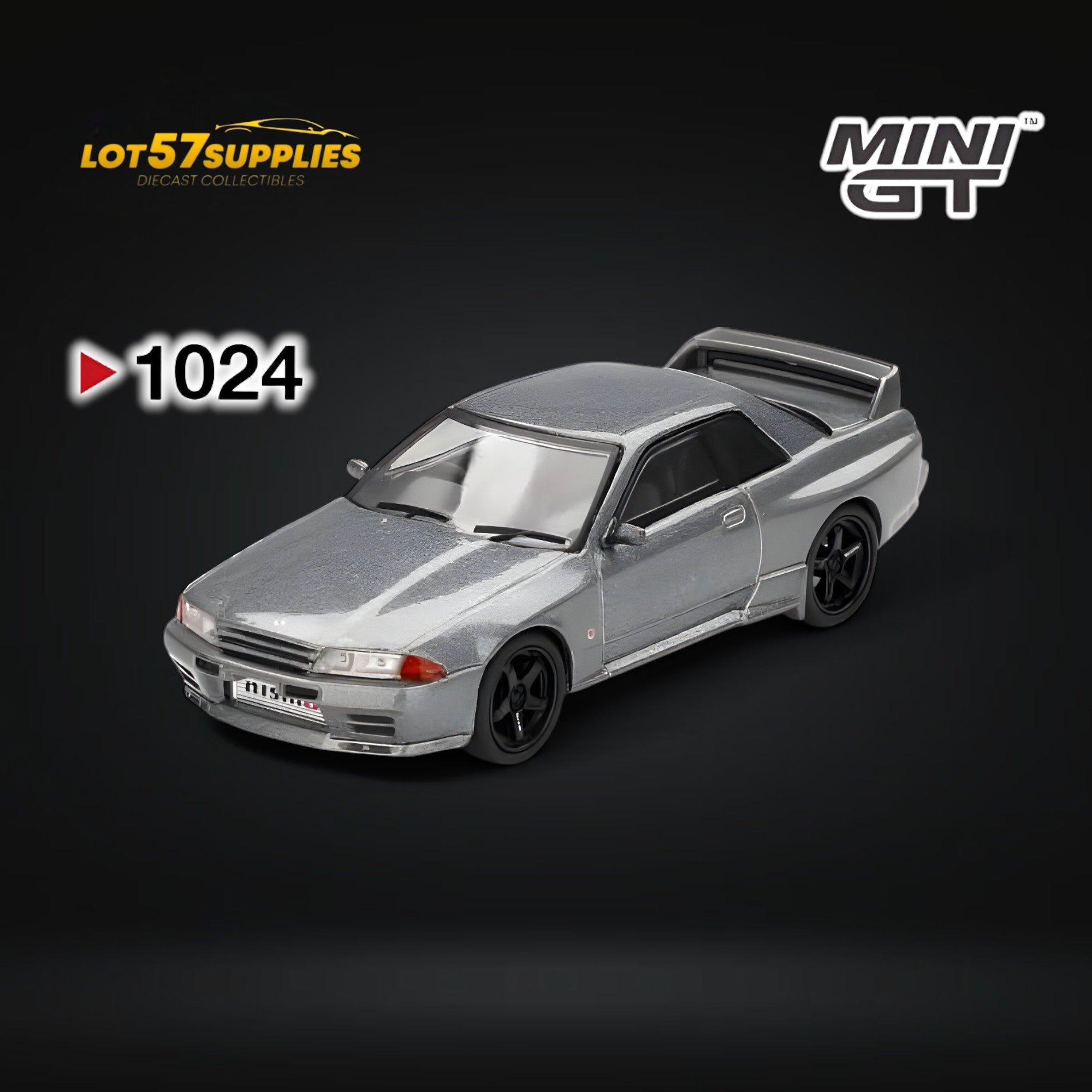 (Pre-Order) Mini-GT Nissan Skyline GT-R (NISMO BNR32 CRS Version) Dark Metal Gray #1024 1:64 (ONLINE ORDER ONLY)