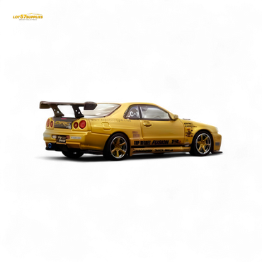 (Pre-Order) INNO64 TOP SECRET R34 GT-R - Gold 1/64 (ONLINE ORDER ONLY)