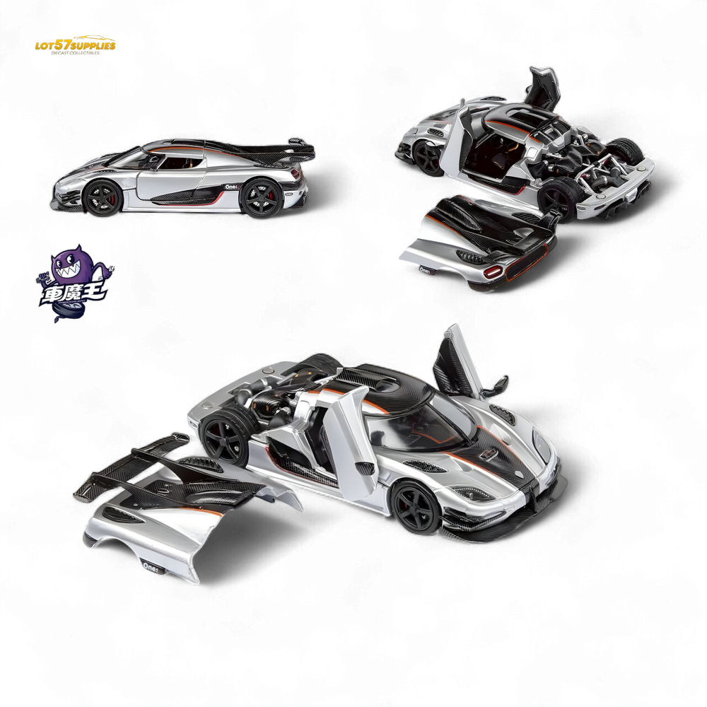 (Pre-Order) DEMON KING Koenigsegg ONE:1 - Silver 1:64 (ONLINE ORDER ONLY)