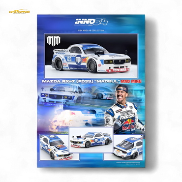 (Pre-Order) INNO64 Mazda RX-7 FD3S Pandem Rocket Bunny MADBUL MADLAB Collection 001 - 1:64 (ONLINE ORDER ONLY)