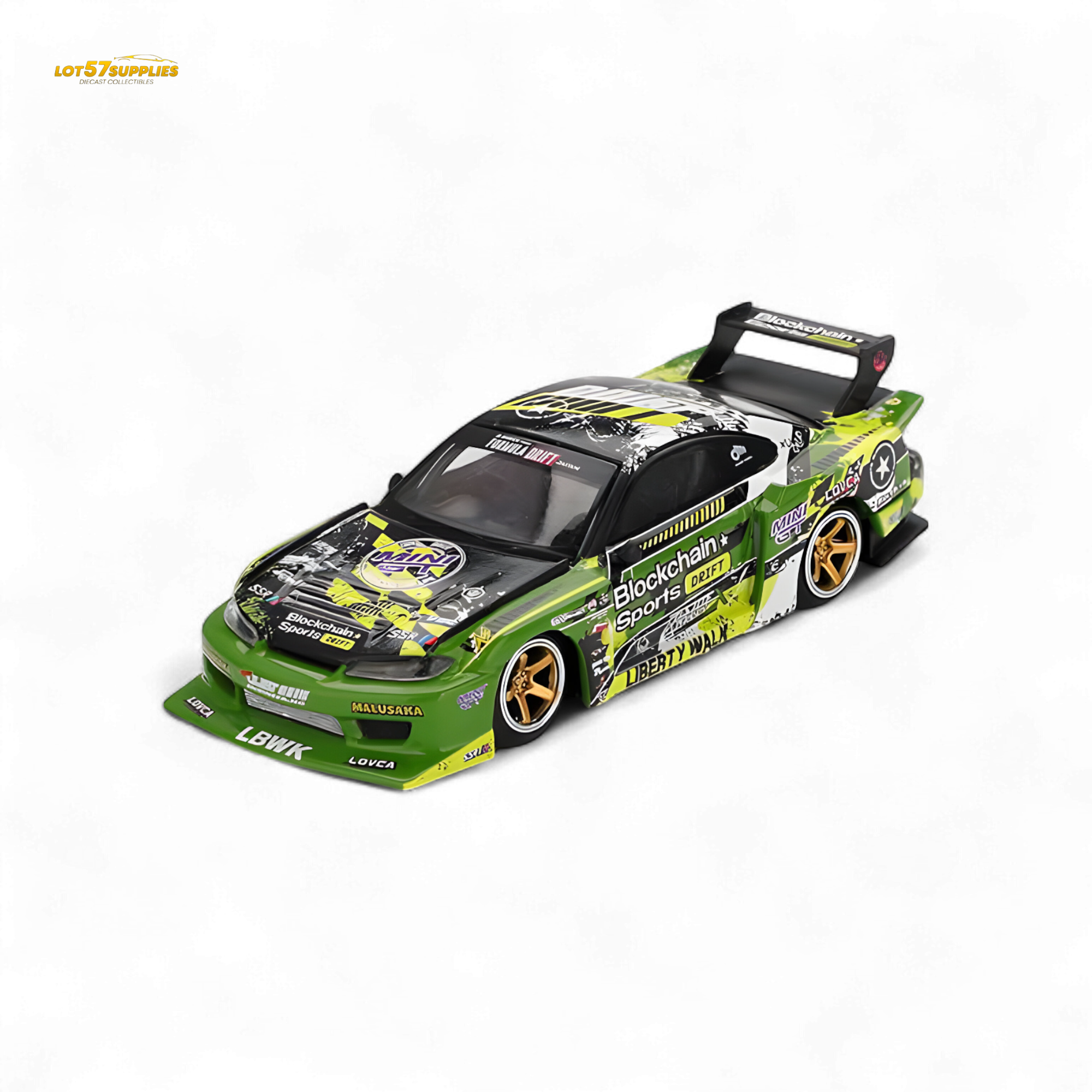 (Pre-Order) MINI-GT Nissan LB-Super Silhouette S15 Silvia #555 V2 2024 Formula Drift Japan - 1:64 (Online Order Only)