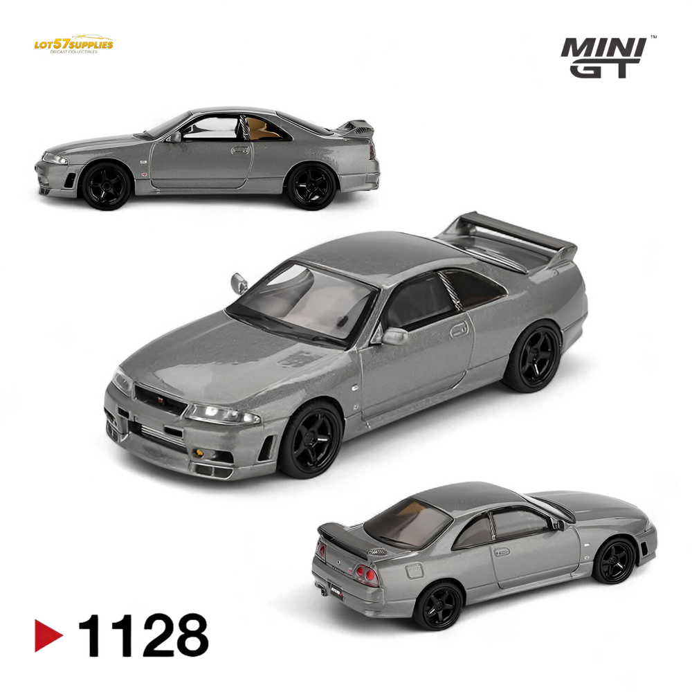(Pre-Order) Mini-GT Nissan Skyline GT-R (NISMO BCNR33 CRS Version) - Dark Metal Gray 1:64 #1128 (ONLINE ORDER ONLY)