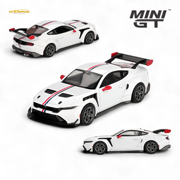 (Pre-Order) MiniGT Ford Mustang GTD Spirit of America - White 1:64 (ONLINE ORDER ONLY)