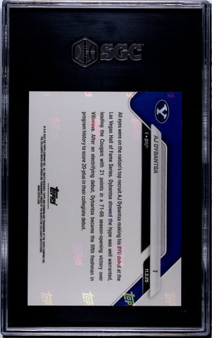 Graded 2025 Topps Bowman U Now AJ Dybantsa #1 Rookie RC Basketball Card SGC 9.5 Mint+ (ONLINE ORDER ONLY)