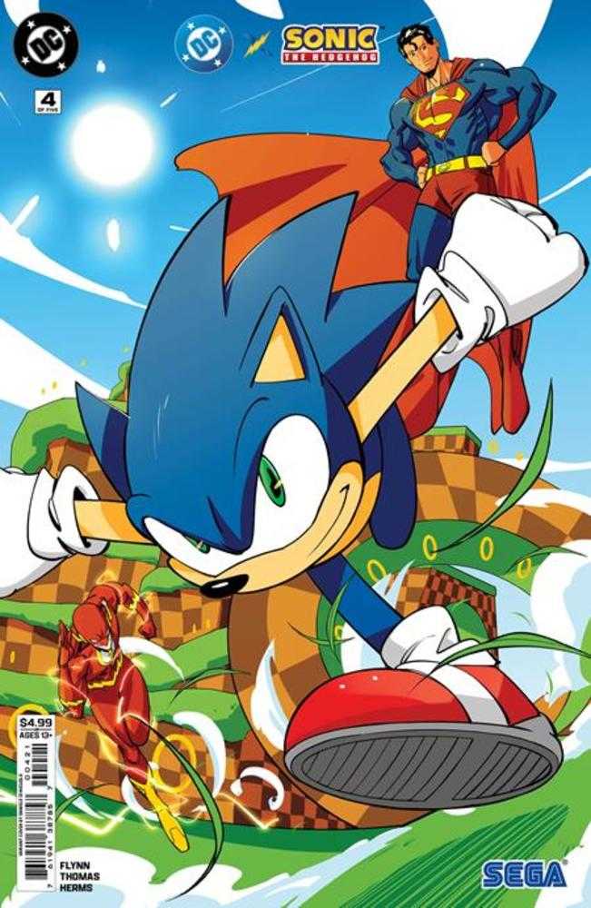 DC X Sonic The Hedgehog #4 (Of 5) Cover B Daniele Di Nicuolo Card Stock Variant (Online Order Only)