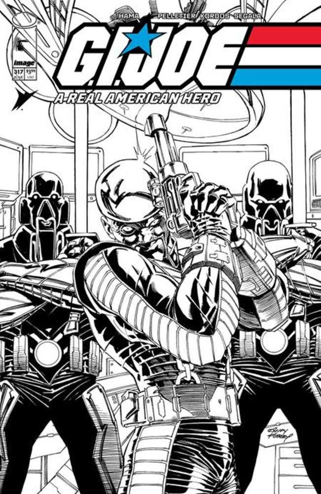 G.I. Joe A Real American Hero #317 Cover B Andy Kubert Black & White Variant (Online Order Only)