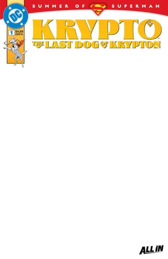 Krypto The Last Dog Of Krypton #1 (Of 5) Cover D Blank Card Stock Variant (Online Order Only)