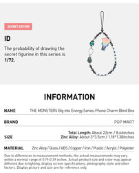 [In Stock] POPMART Big into Energy Series-Phone Charm Blind Box Labubu (SEALED) (ONLINE ORDER ONLY)