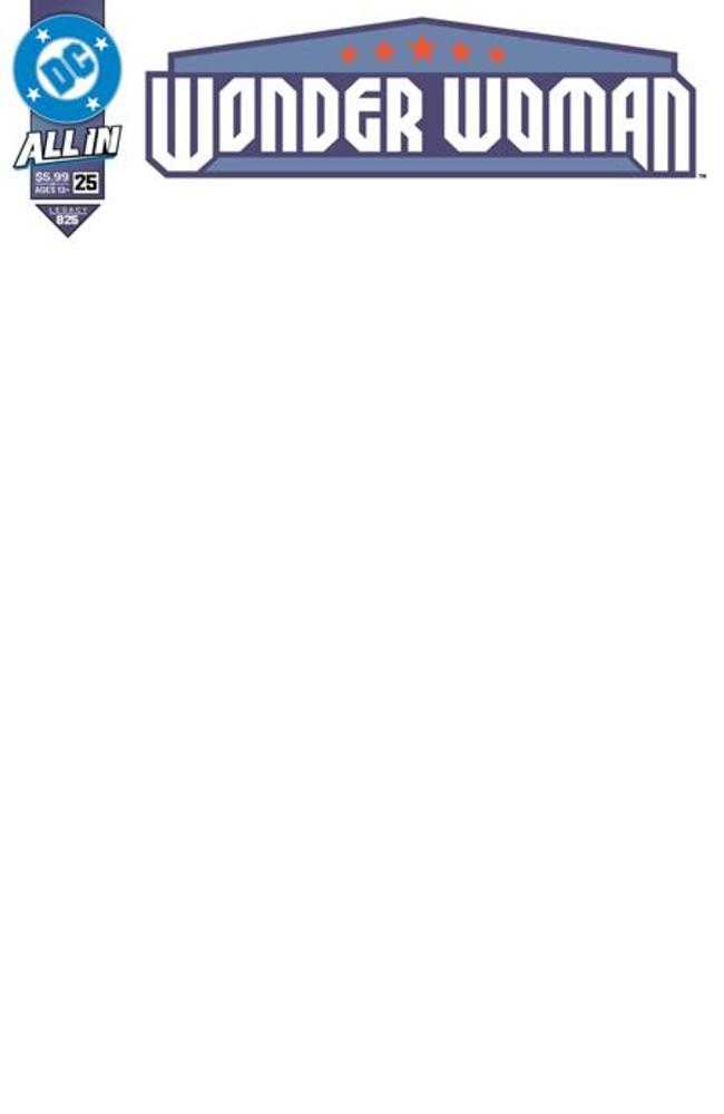 Wonder Woman #25 Cover F Blank Card Stock Variant (ONLINE ORDER ONLY)