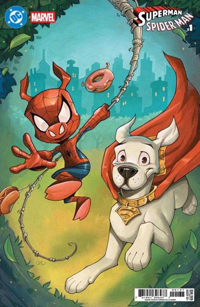 DC Marvel Superman Spider-Man #1 (One Shot) Cover W Chrissie Zullo Krypto & Spider Ham Card Stock Variant (ONLINE ORDER ONLY)