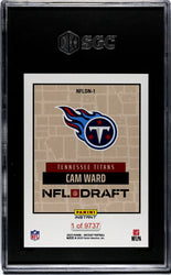 Graded 2025 Panini Instant Cam Ward #NFLDN1 NFL Draft Night Rookie RC Football Card SGC 10 Gem Mint (ONLINE ORDER ONLY)