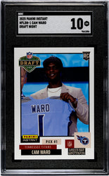 Graded 2025 Panini Instant Cam Ward #NFLDN1 NFL Draft Night Rookie RC Football Card SGC 10 Gem Mint (ONLINE ORDER ONLY)