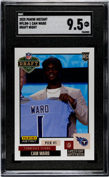 Graded 2025 Panini Instant Cam Ward #NFLDN1 NFL Draft Night Rookie RC Football Card SGC 9.5 Mint+ (ONLINE ORDER ONLY)