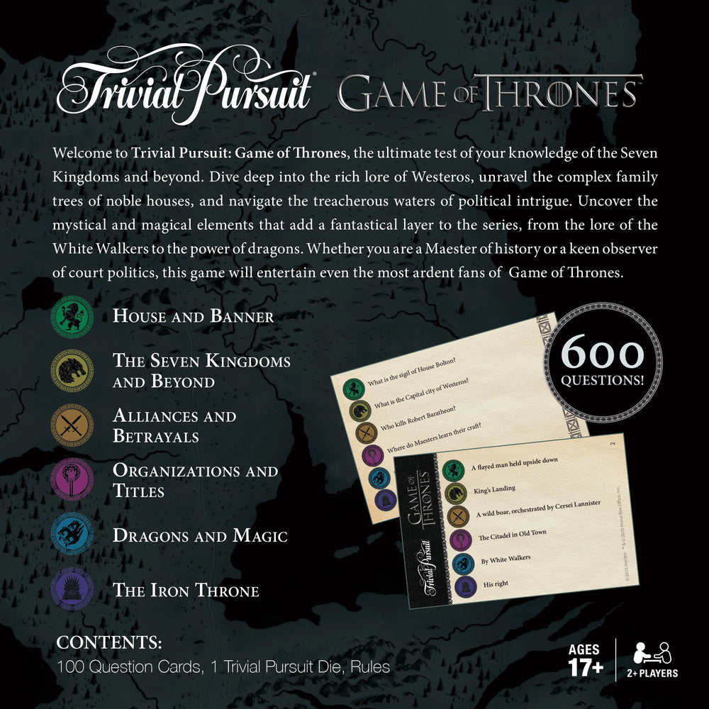 Trivial Pursuit: Game of Thrones (ONLINE ORDER ONLY)