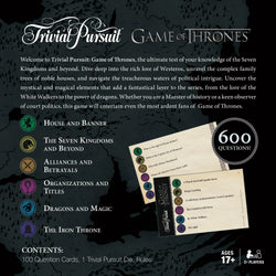 Trivial Pursuit: Game of Thrones (ONLINE ORDER ONLY)