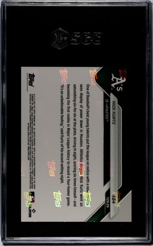 Graded 2025 Topps Now Nick Kurtz #464 1st Rookie in MLB History With a Four Homer Game Rookie RC Baseball Card SGC 10 Gem Mint (ONLINE ORDER ONLY)