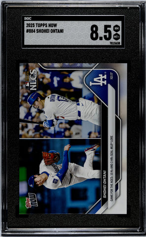 Graded 2025 Topps Now Shohei Ohtani #884 Baseball Card SGC 8 Near Mint (ONLINE ORDER ONLY)