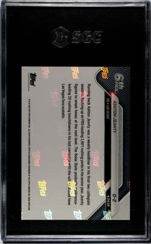 Graded 2025 Topps Now Ashton Jeanty #D2 Record Setting RB Selected 6th Overall Rookie RC Football Card SGC 10 Gem Mint (ONLINE ORDER ONLY)