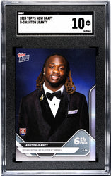 Graded 2025 Topps Now Ashton Jeanty #D2 Record Setting RB Selected 6th Overall Rookie RC Football Card SGC 10 Gem Mint (ONLINE ORDER ONLY)