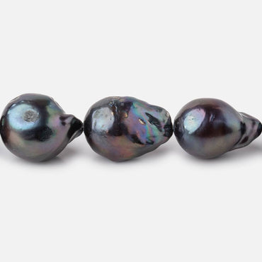 13-16mm Iridescent Peacock Ultra Baroque Freshwater Pearls 16.5 inch 20 pieces AA (ONLINE ORDER ONLY)