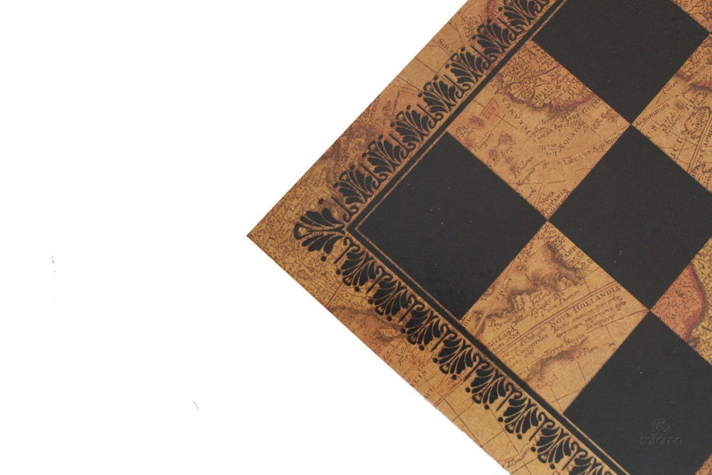 Chess Board - Faux Leather - Old Map Design (ONLINE ORDER ONLY)