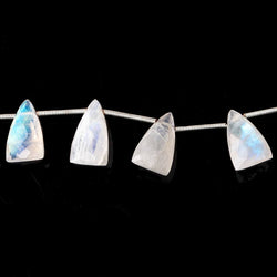 14.5x9mm Rainbow Moonstone faceted triangle points 6 inch 10 beads A (ONLINE ORDER ONLY)