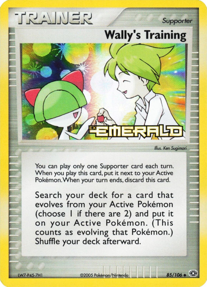 Wally's Training (85/106) (Stamped) [EX: Emerald] (Online Only)