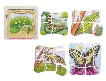 Multi-Layer Nesting Wood Puzzle: Egg to Butterfly 5 Layer (ONLINE ORDER ONLY)