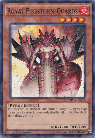 Royal Firestorm Guards [BP03-EN034] Shatterfoil Rare (ONLINE ORDER ONLY)
