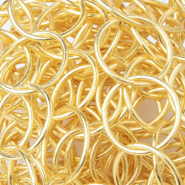 20mm 22kt Gold plated Plain Round Link Chain (ONLINE ORDER ONLY)
