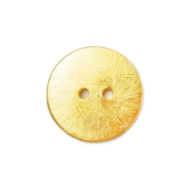 20mm 22kt Gold plated Round Button Brushed 6 Pcs (ONLINE ORDER ONLY)