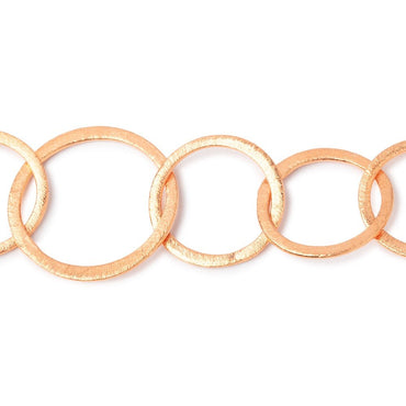 20mm and 26mm Copper Brushed Round Link Chain (ONLINE ORDER ONLY)