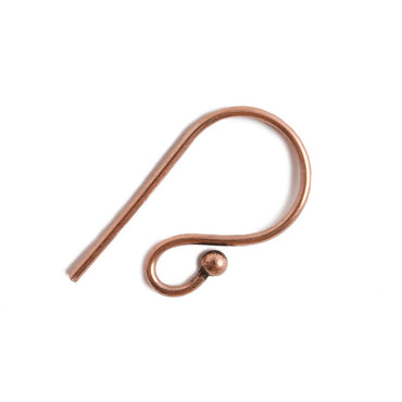 20mm Copper Fishhook Earwire with Ball, 50 pieces (ONLINE ORDER ONLY)