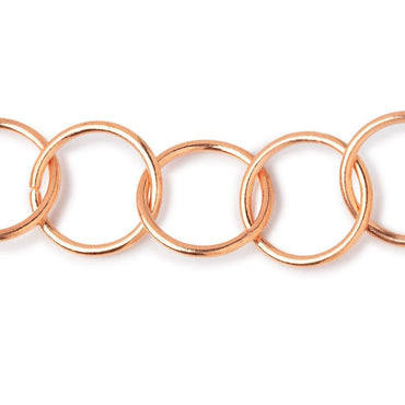 20mm Copper Plain Round Link Chain (ONLINE ORDER ONLY)