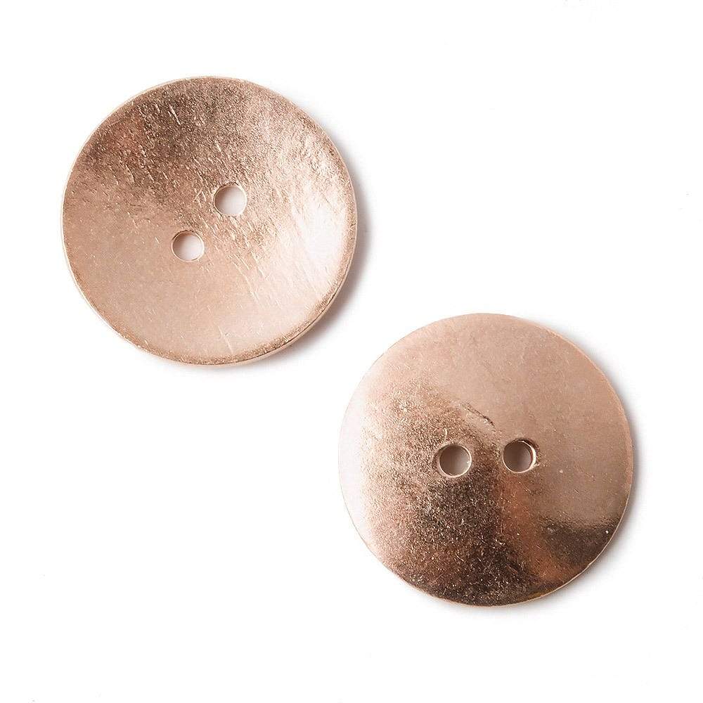 20mm Rose Gold Disc Button Brushed 6 pcs (ONLINE ORDER ONLY)