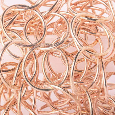 20mm Rose Gold plated Plain Round Link Chain (ONLINE ORDER ONLY)