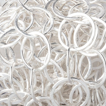 20mm Silver plated Brushed Round Link Chain by the foot (ONLINE ORDER ONLY)