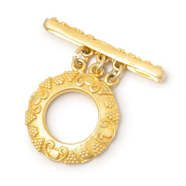 20mm Vermeil Round Triple Strand Toggle 1 piece (ONLINE ORDER ONLY)