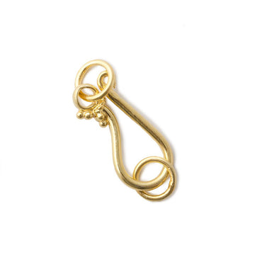 20mm Vermeil Sheperd Hook Milgrain Design 1 piece (ONLINE ORDER ONLY)