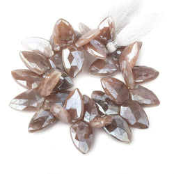 20x12-22x14mm Mystic Chocolate Moonstone Faceted Shields 8 inch 31 beads (ONLINE ORDER ONLY)
