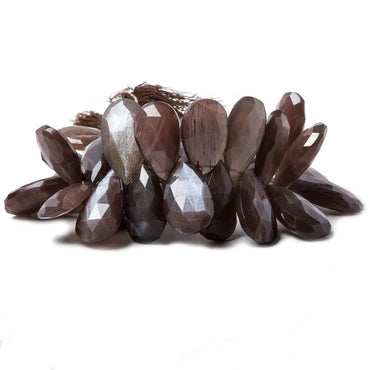 20x12-29x12mm Chocolate Moonstone faceted pear beads 7.5 inch 38 pcs (ONLINE ORDER ONLY)
