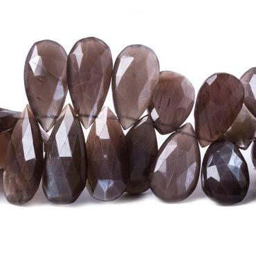 20x12-29x12mm Chocolate Moonstone faceted pear beads 7.5 inch 38 pcs (ONLINE ORDER ONLY)