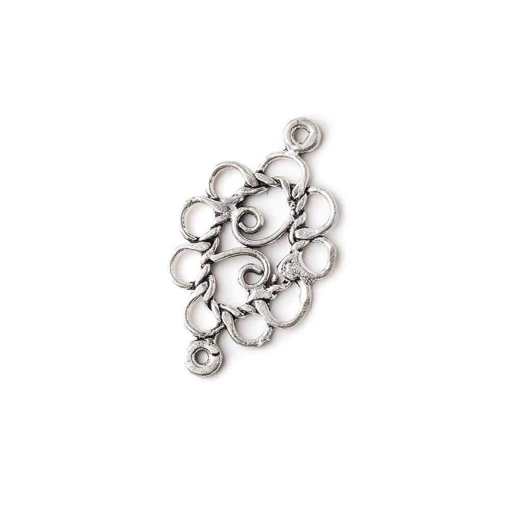 20x12mm Sterling Silver Oval Scroll - Spacer Chandelier Set of 2 (ONLINE ORDER ONLY)