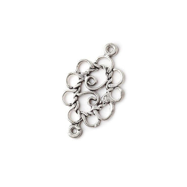 20x12mm Sterling Silver Oval Scroll - Spacer Chandelier Set of 2 (ONLINE ORDER ONLY)